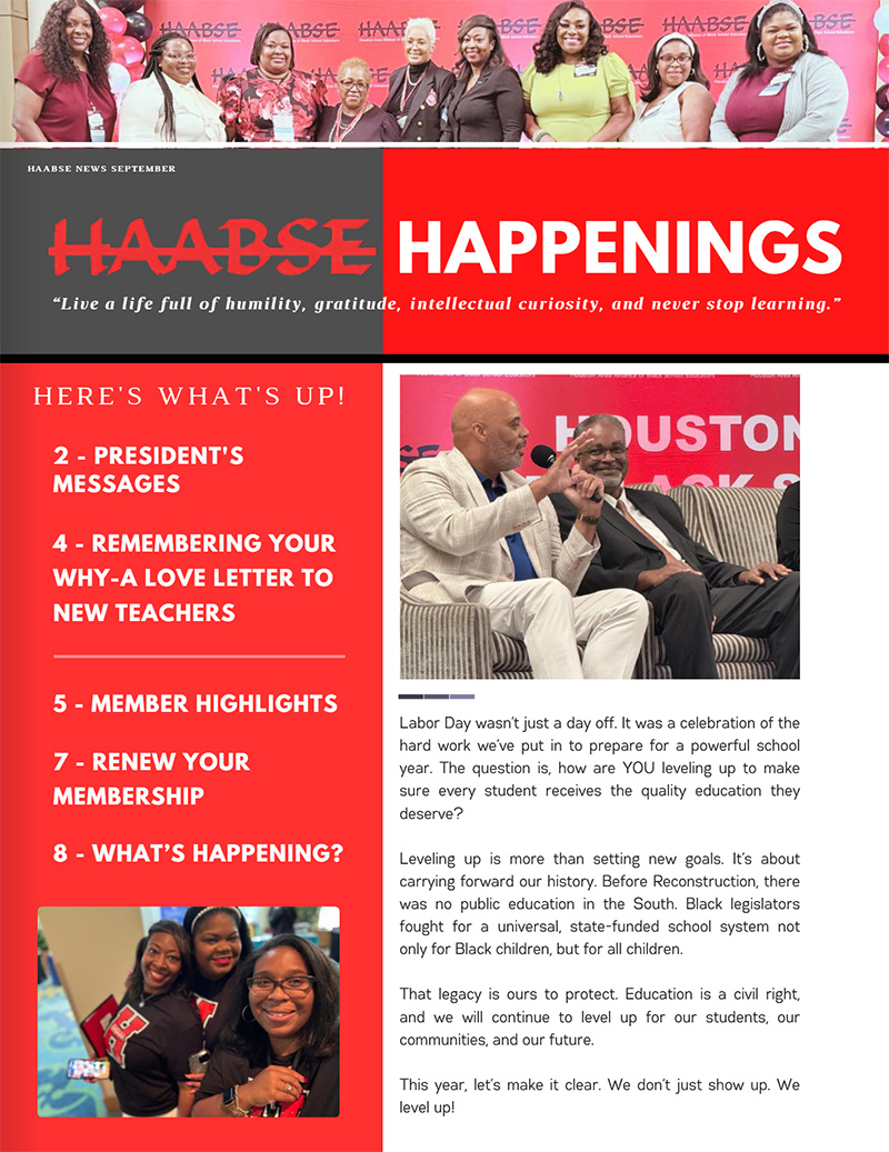 2025 HAABSE September Newsletter