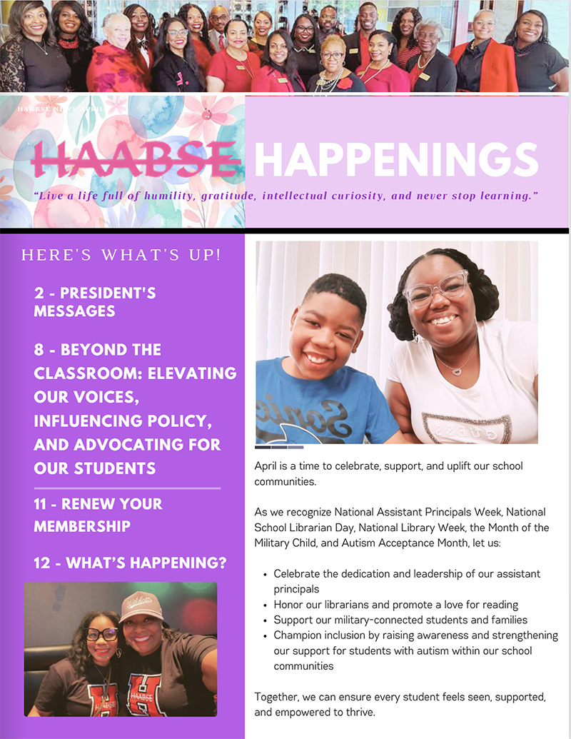 2026 HAABSE March - April Newsletter